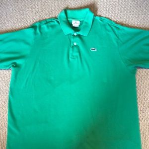 LACOSTE green short sleeve polo